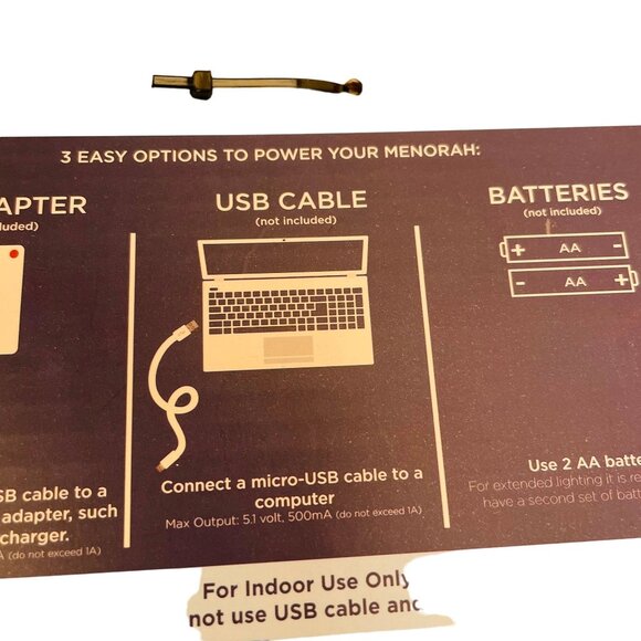 Rite Lite Go Menorah LED Black Electric Menorah With Multiple Display Options - Picture 5 of 8